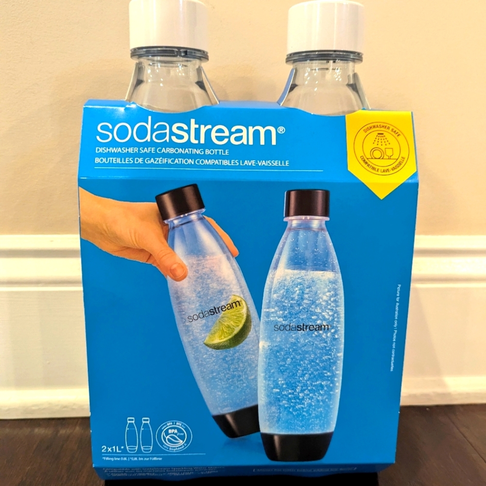 Soda Stream carbonating bottles - white - 2 pack